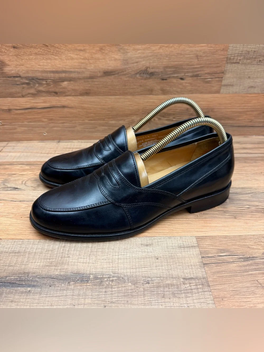 Club Room by charter 8.5M Black Leather Slip-On Penny Loafers